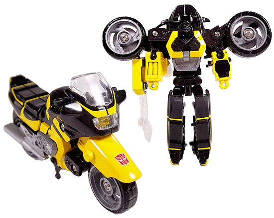 Transformers Robots In Disguise SIDEWAYS vs. AXER Motorcycles to Robots