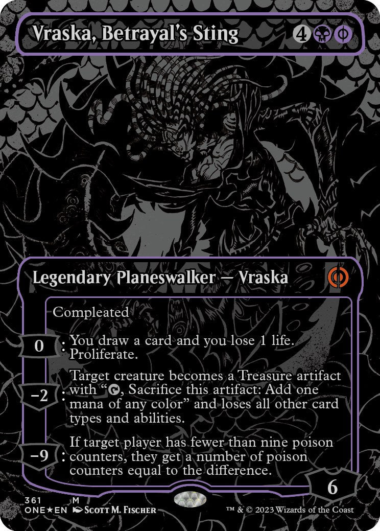 Vraska, Betrayal's Sting (Oil Slick Raised Foil) ONE - 361