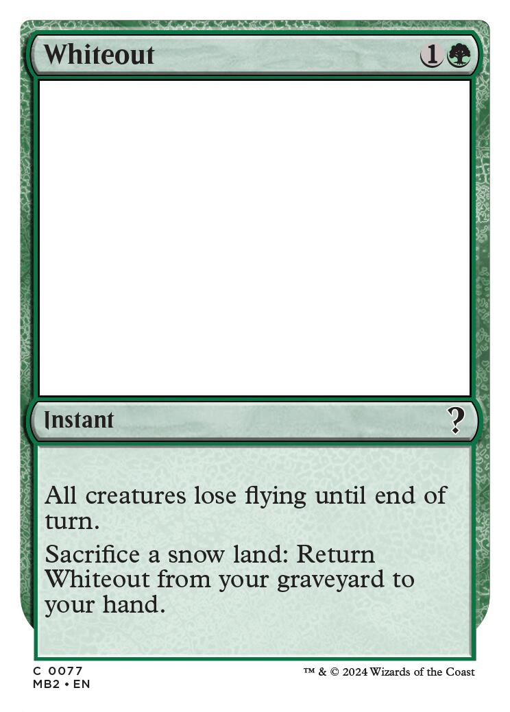 Whiteout (White Border) MB2 - 77