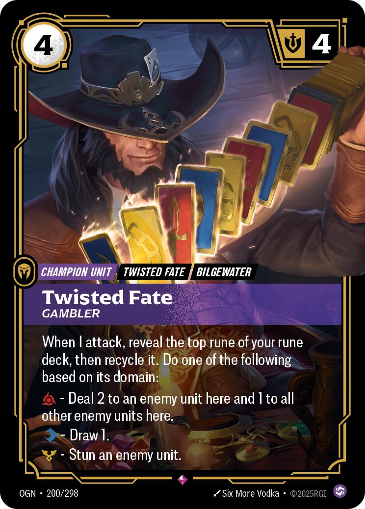 Twisted Fate - Gambler OGN - 200/298