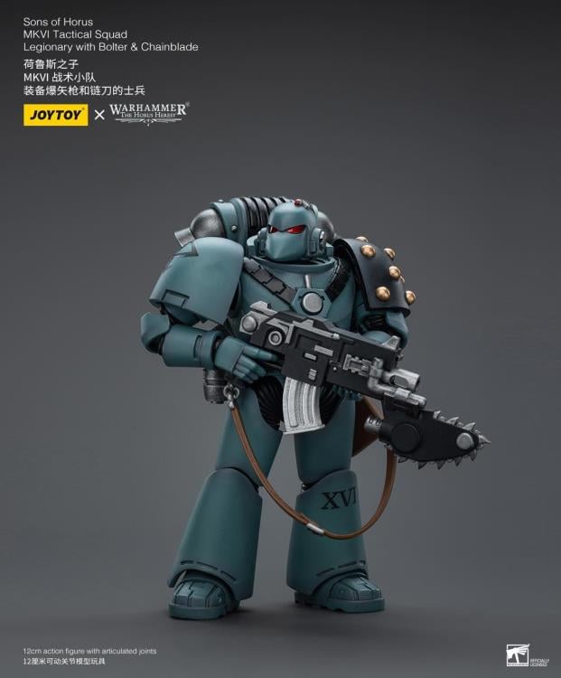 Warhammer 40K - The Horus Heresy - Sons of Horus - MKVI Tactical Squad Legionary with Bolter & Chainblade