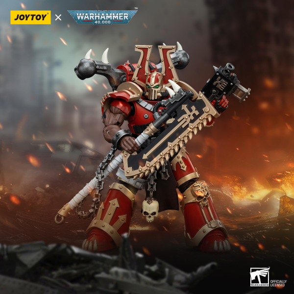 Warhammer 40K - World Eaters - Khorne Berzerker With Eviscerator Chainaxe