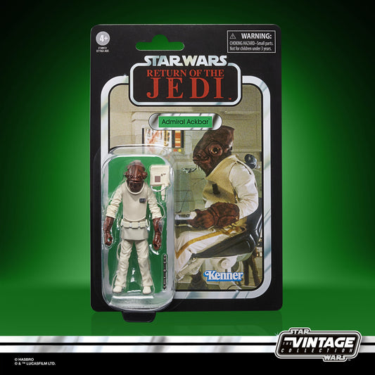 Star Wars The Vintage Collection Admiral Ackbar Toy, 3.75-Inch-Scale Star Wars: Return of the Jedi Figure, Ages 4 and Up