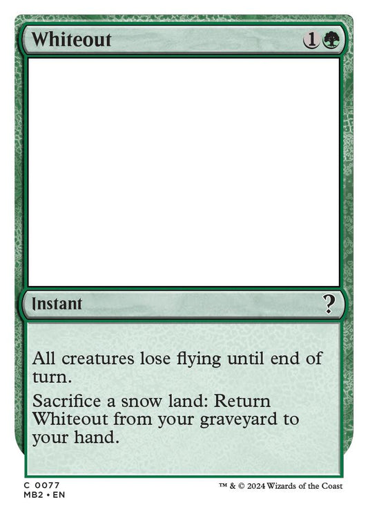 Whiteout (White Border) MB2 - 77
