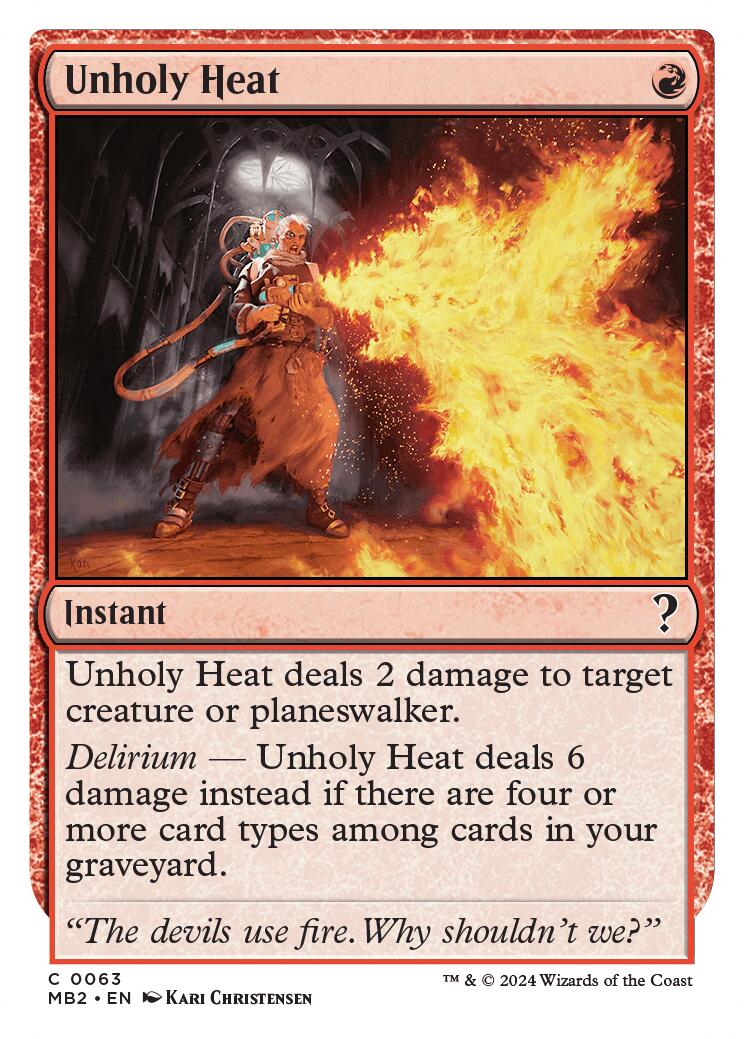 Unholy Heat (White Border) MB2 - 63