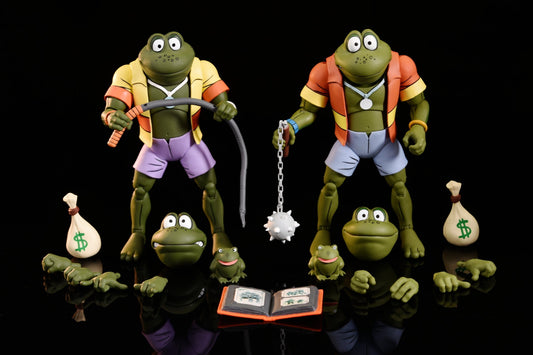 Teenage Mutant Ninja Turtles (Cartoon) - 7" Scale Action Figure - Napoleon & Atilla Frog 2 pack ( substandard packaging )