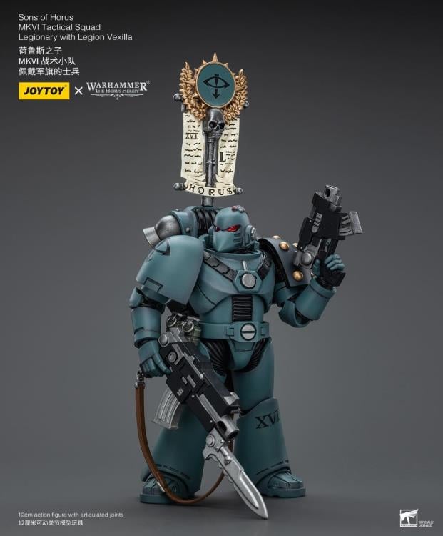 Warhammer 40K - The Horus Heresy - Sons of Horus  - MKVI Tactical Squad Legionary with Legion Vexilla