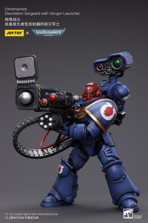 Warhammer 40K - Ultramarines - Desolation Sergeant with Vengor Launcher 1/18 Scale Action Figure