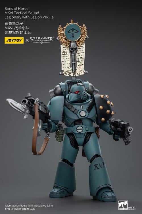 Warhammer 40K - The Horus Heresy - Sons of Horus  - MKVI Tactical Squad Legionary with Legion Vexilla
