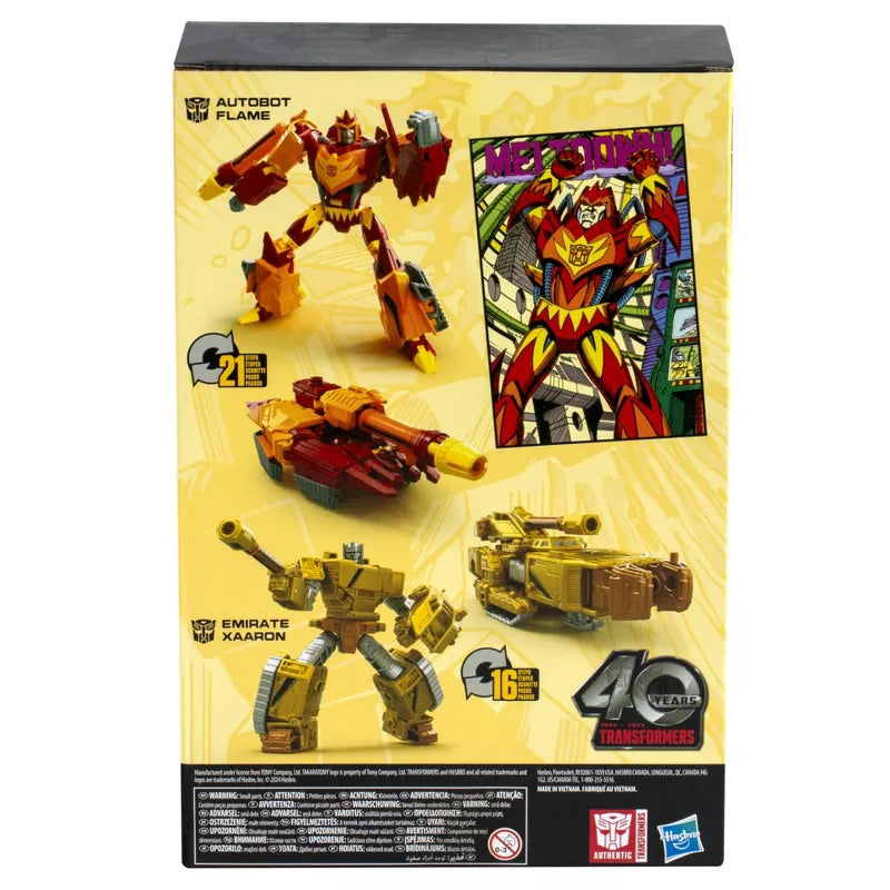 Transformers Generations Flame & Emirate Xaaron Comic - Exclusive