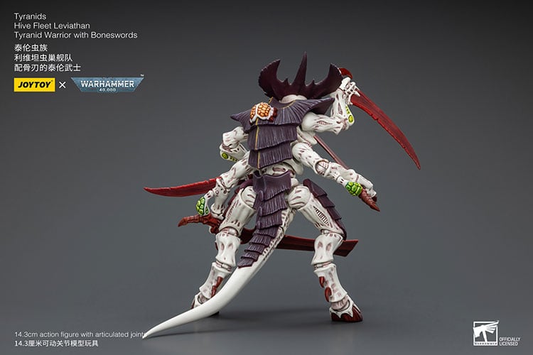 Warhammer 40K - Tyranids Hive Fleet Leviathan - Tyranid Warrior with Bonesword 1/18 Scale Action Figure