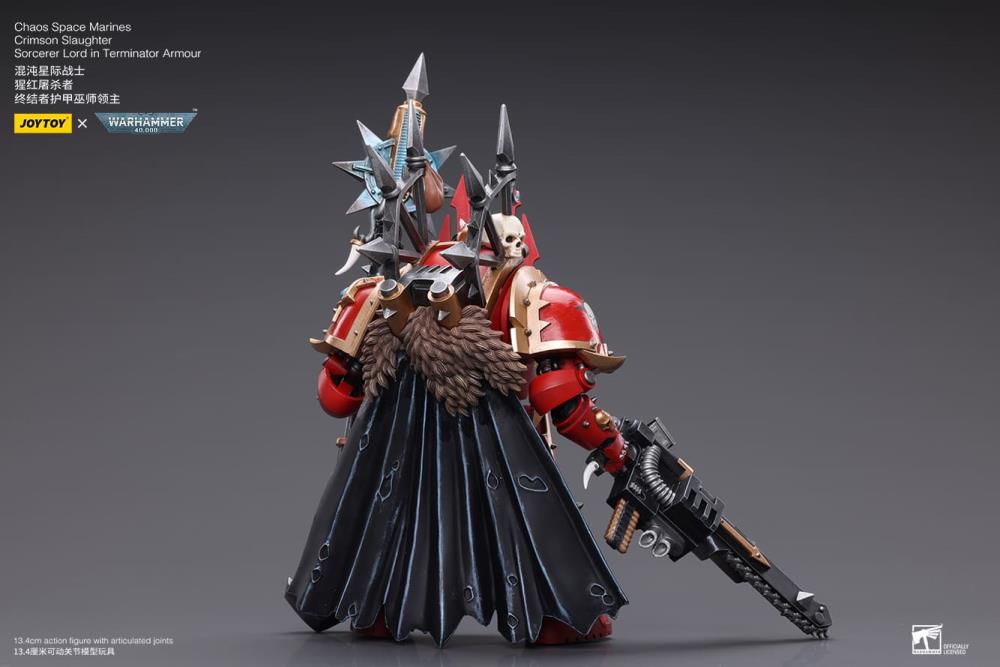 Warhammer 40k - Chaos Space Marines - Crimson Slaughter Sorcerer Lord in Terminator Armour