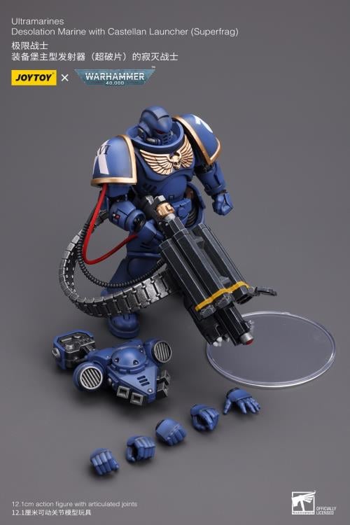 Warhammer 40K - Ultramarines - Desolation Marine with Superfrag Rocket Launcher 1/18 Scale Action Figure