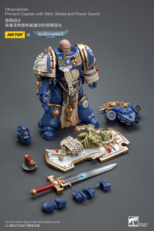 Warhammer 40K - Ultramarines - Primaris Captain - Relic Shield and Power Sword