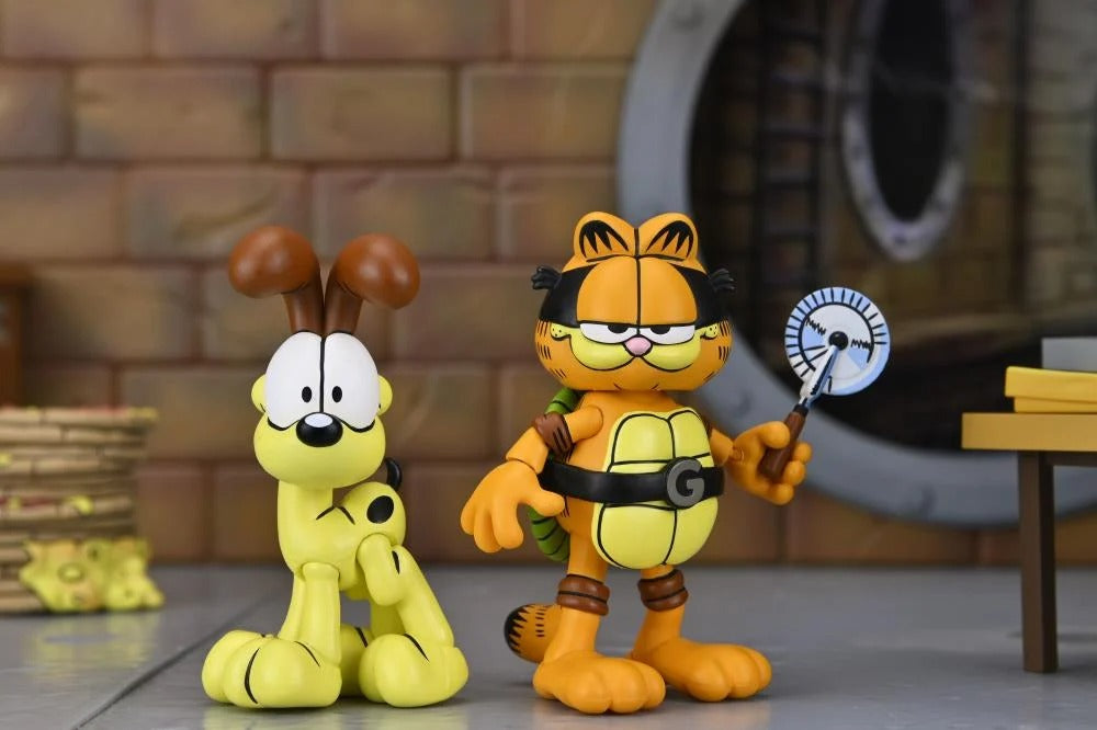 Teenage Mutant Ninja Turtles x Garfield Ultimate Garfello & Odie (Archie Comics) Action Figure Set