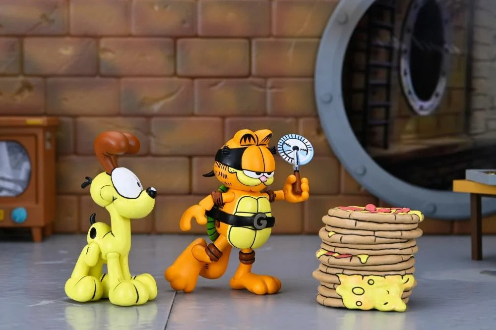 Teenage Mutant Ninja Turtles x Garfield Ultimate Garfello & Odie (Archie Comics) Action Figure Set