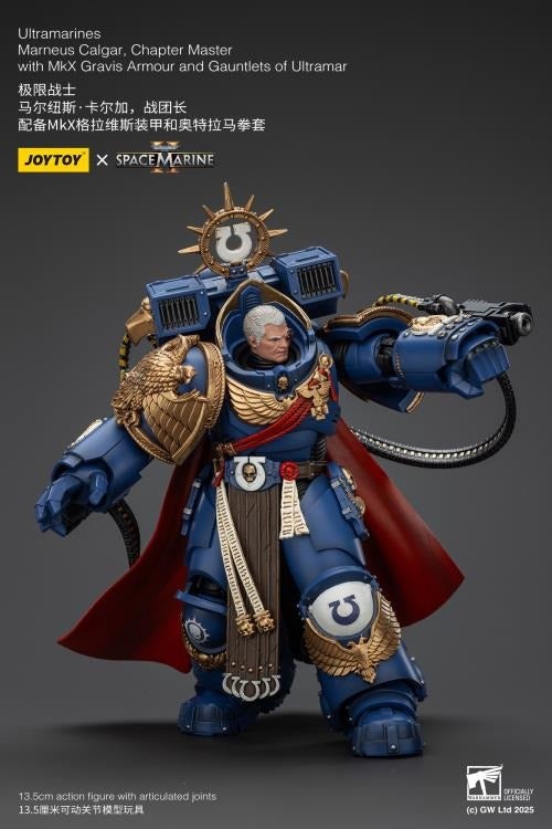 Warhammer 40K - Ultramarines - Space Marine 2 - Marneus Calgar Chapter Master with MKX Gravis Armour and Gauntlets of Ultramar