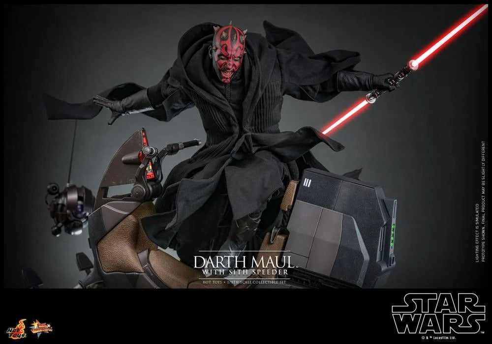 Star Wars: The Phantom Menace - Darth Maul With Sith Speeder 1/6th Scale Collectible Figure Set - MMS749