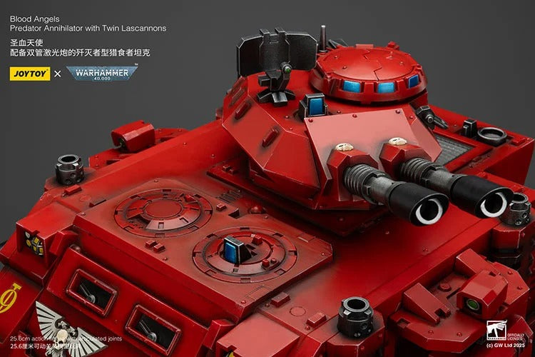 Warhammer 40K Blood Angels Predator Annihilator with Twin Lascannons 1/18 Scale Vehicle