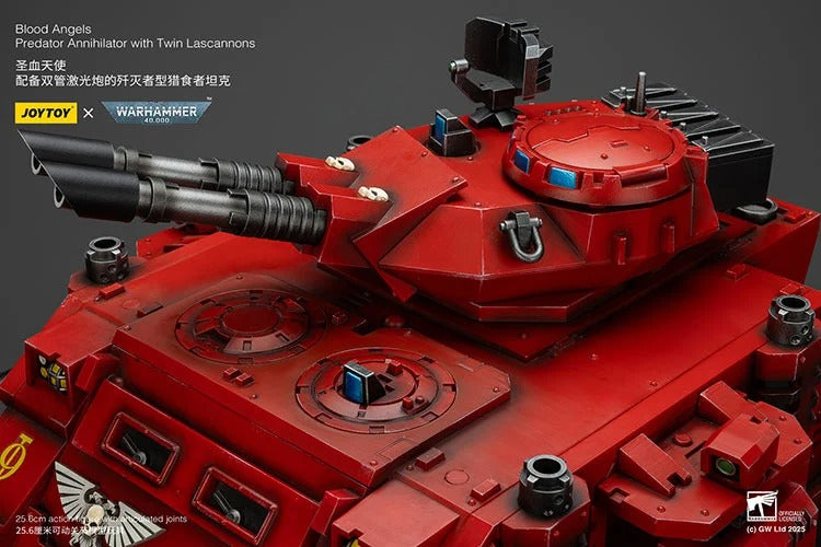 Warhammer 40K Blood Angels Predator Annihilator with Twin Lascannons 1/18 Scale Vehicle