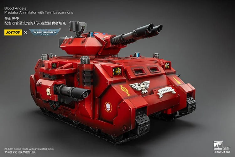 Warhammer 40K Blood Angels Predator Annihilator with Twin Lascannons 1/18 Scale Vehicle