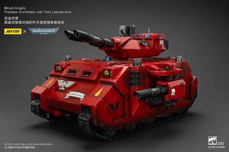 Warhammer 40K Blood Angels Predator Annihilator with Twin Lascannons 1/18 Scale Vehicle