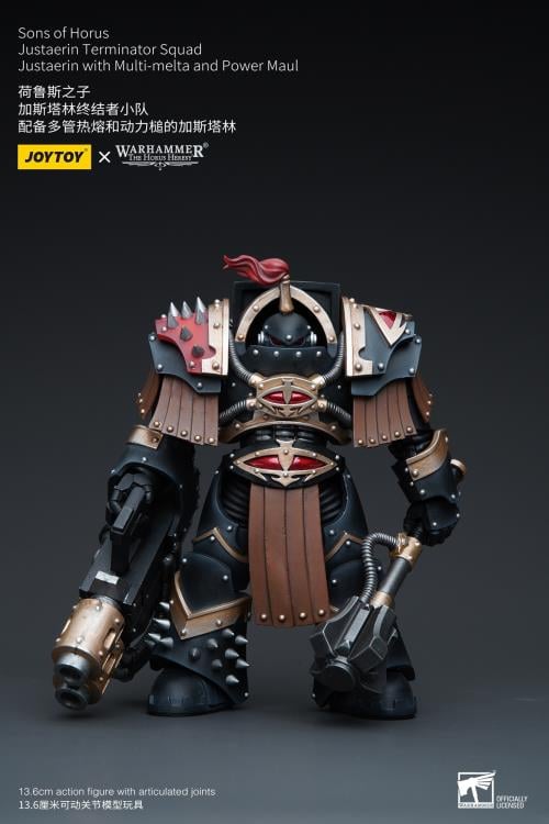 Warhammer 40K - Sons of Horus Justaerin Terminator Squad - with Multi-Melta and Power Maul 1/18 Scale Action Figure