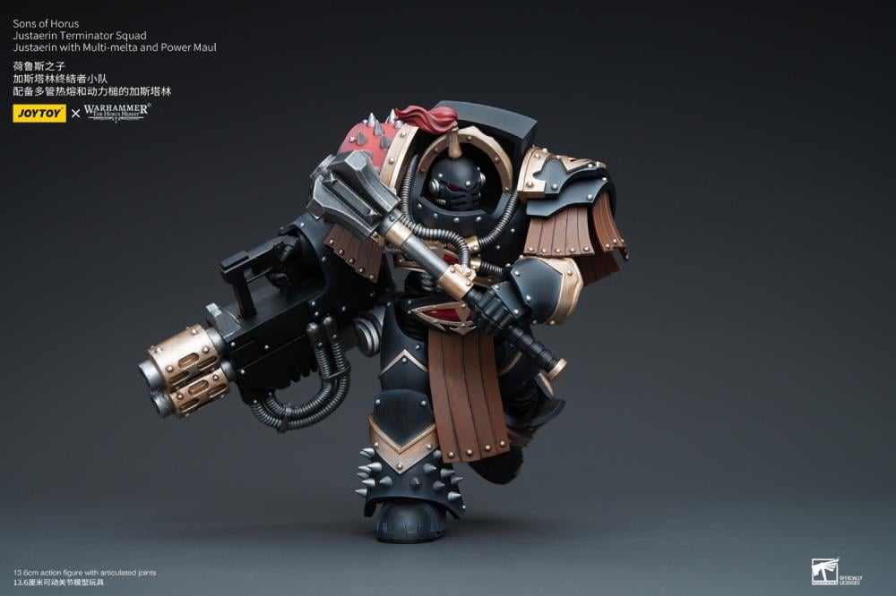 Warhammer 40K - Sons of Horus Justaerin Terminator Squad - with Multi-Melta and Power Maul 1/18 Scale Action Figure